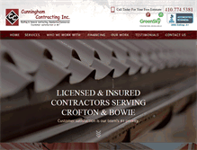 Tablet Screenshot of cunninghamcontractinginc.com